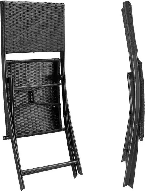 Сгъваеми градински столове ROME от полиратан - комплект от 2 броя, товароносимост 120 кг