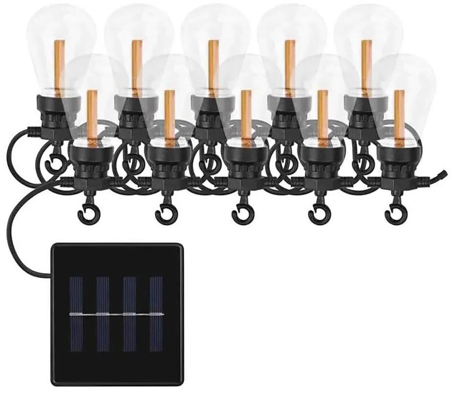 LED соларен декоративен гирлянд 10xLED/0,6W/1,2V 4,5m IP44 800 mAh