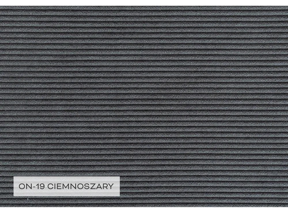 Тъмносив разтегателен ъглов диван от рипсено кадифе (ляв ъгъл) Lofty Lilly – Miuform