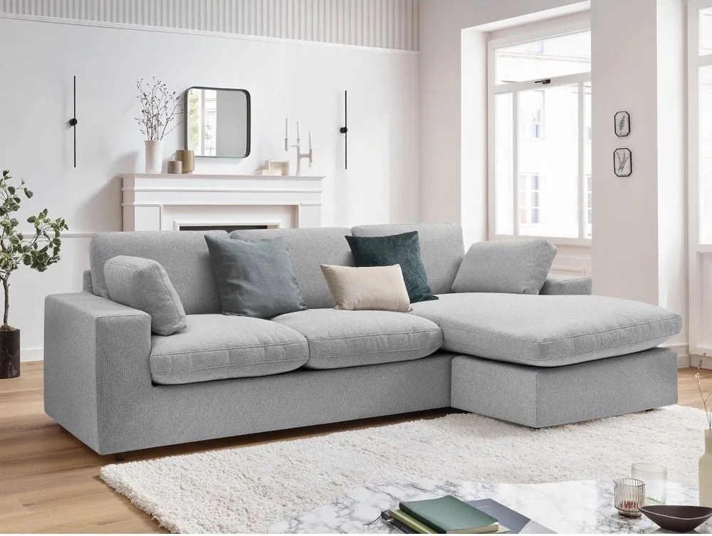 Светлосив ъглов диван Belair – Bobochic Paris