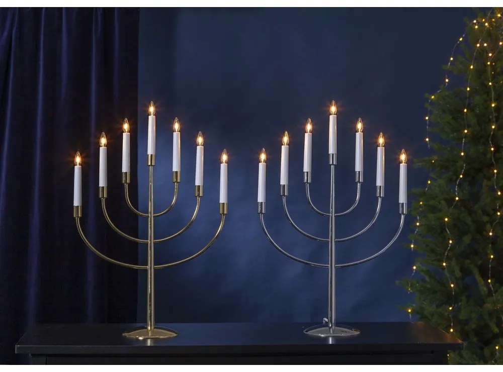 Коледна светлинна украса за контакт в сребрист цвят Titus – Star Trading