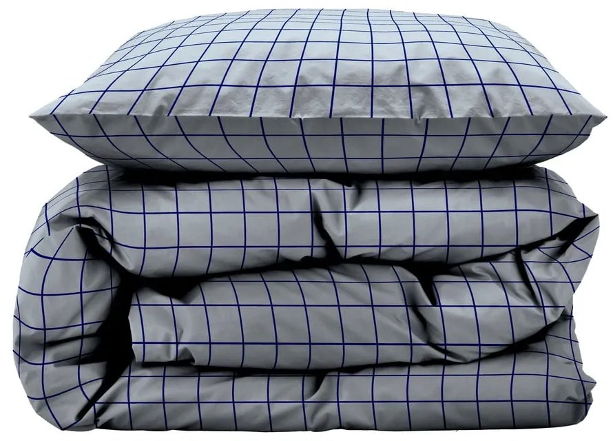 Светлосиньо единично спално бельо от памук Renforcé 140x200 cm Vista – Södahl