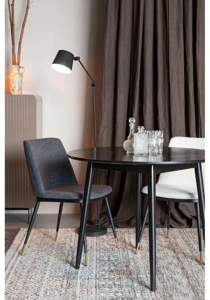 Кръгла маса за хранене с дъбов плот ø 100 cm Fabio - White Label