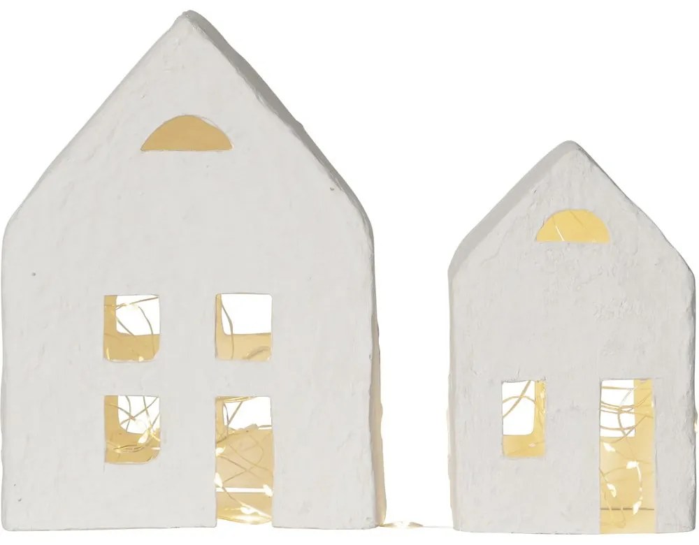 Бяла коледна светлинна украса 2 бр. Plain – Star Trading