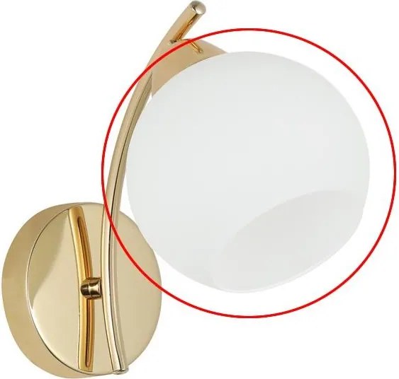 Резервно стъкло за полилей и стенна лампа AMOS E27 Ø 13 см бяло