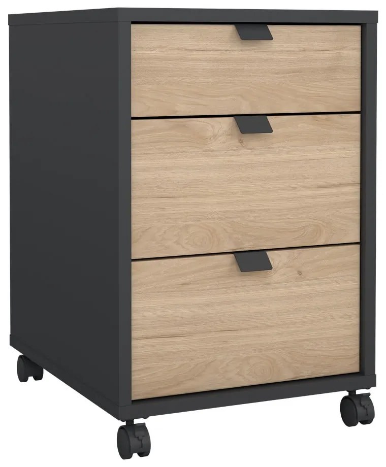 Шкаф с дъбов декор в цвят антрацит-натурален 41x61 cm Sign - Tvilum