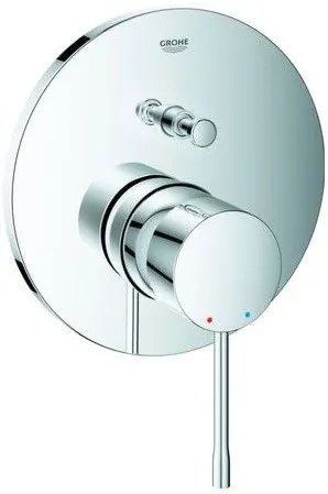 Външни части на смесител за кран Grohe Essence New за вана-Сребърен Гланцово-20 x 15,8