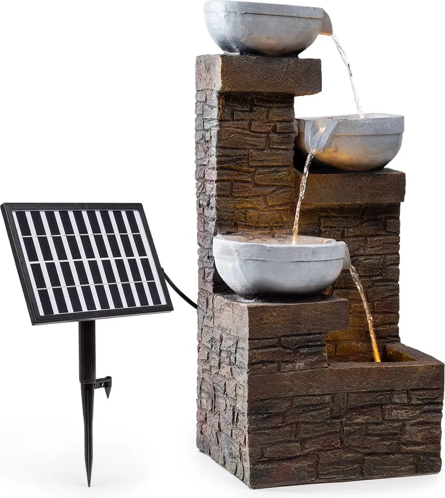 Blumfeldt Fez, соларен фонтан, LED, 34 x 76 x 36 см. (Ш х В х Д), полирезин