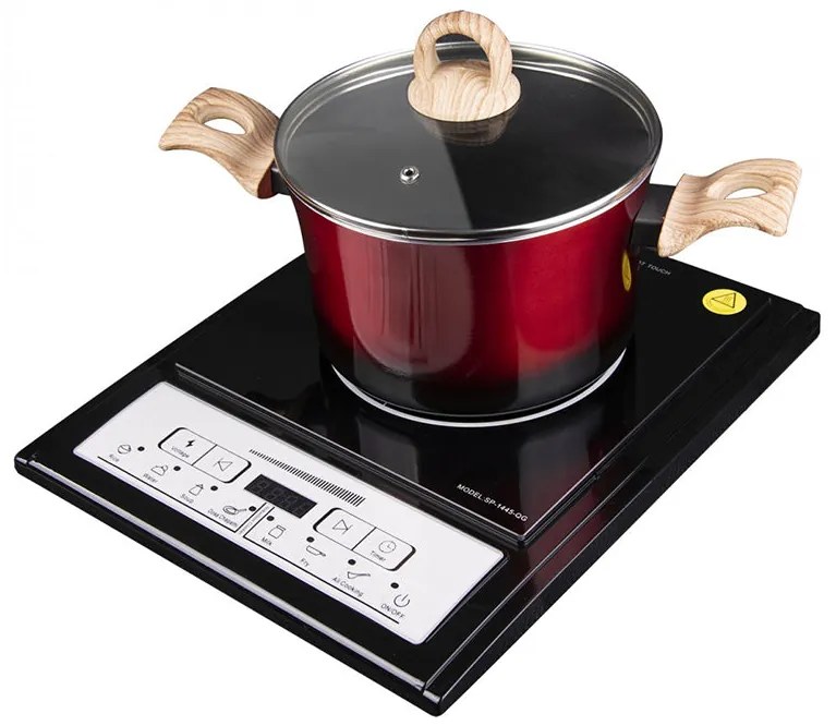 ЕЛ. КОТЛОН SAPIR SP-1445-QG 2000W,единичен,черна кер., плоча,индукционен