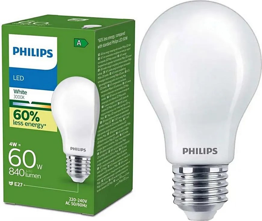 LED крушка Philips ULTRAEFFICIENT A60 E27/4W/230V 3000K