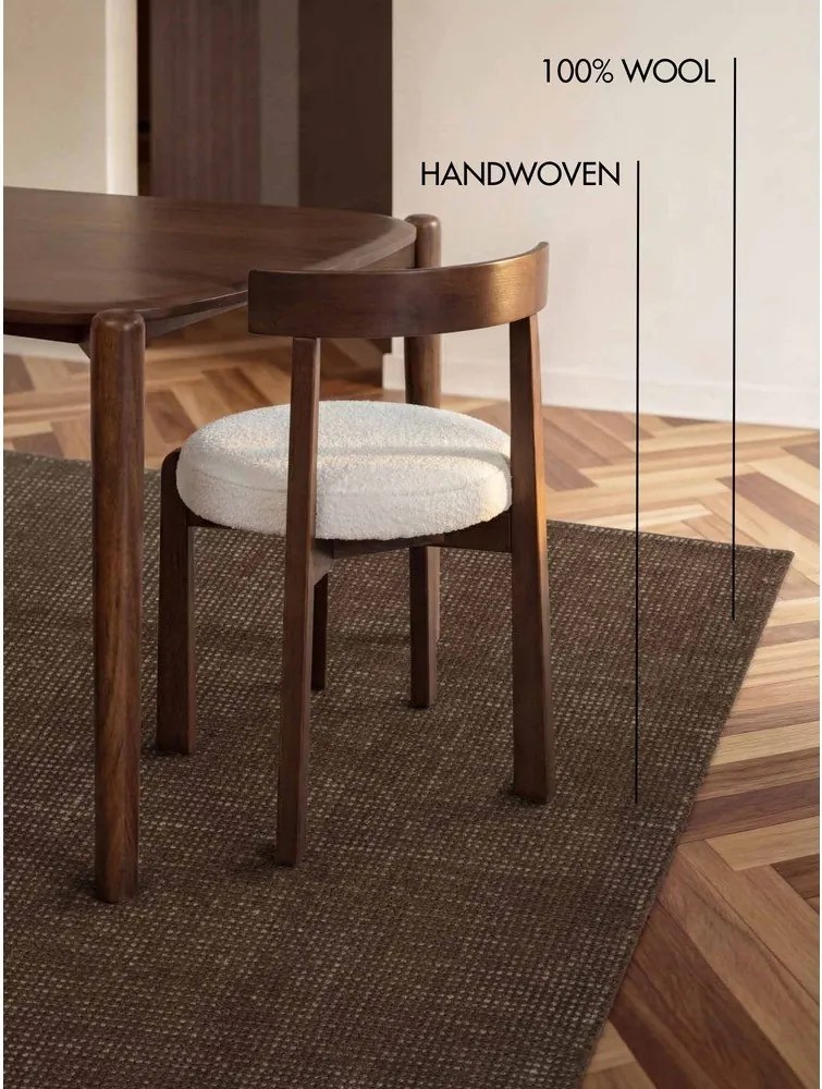 Кафяв ръчно изработен вълнен килим 160x230 cm Greenwich – Ted Baker