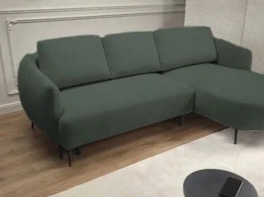 Ъглов диван Тери Мини-зелен-десен