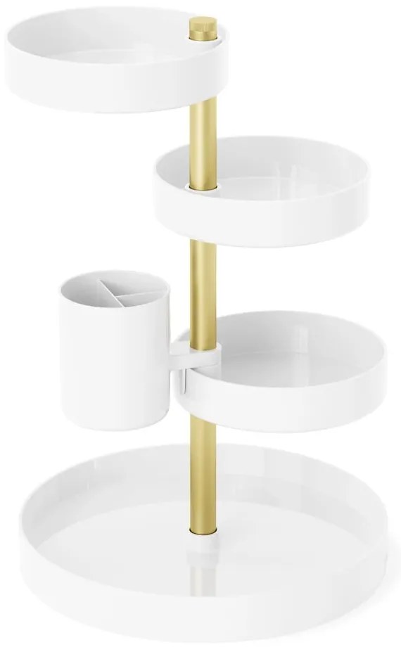 Бял пластмасов органайзер за баня за козметика Pirouette - Umbra