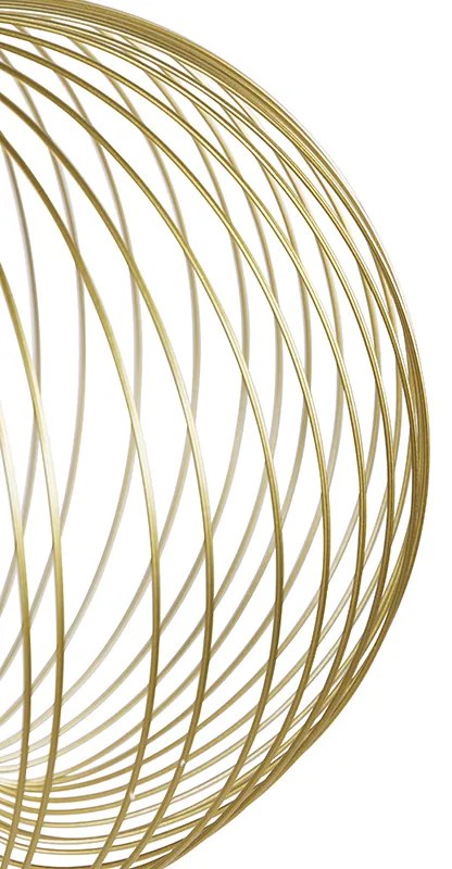 Дизайнерски висящ аплик златен с черен 60 см - Marnie