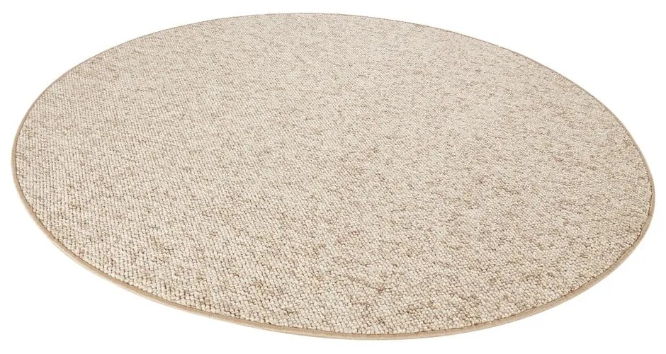 Светлокафяв кръгъл килим ø 200 cm Wolly – BT Carpet