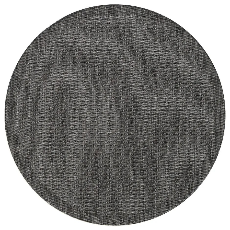 Тъмносив кръгъл външен килим ø 120 cm Giza – Ayyildiz Carpets