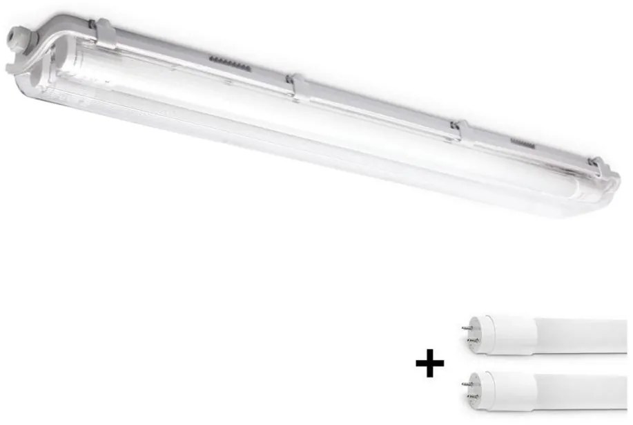 Brilagi -LED индустриална флуоресцентна лампа OPTIMA T8 2xG13/9W/230V 4000K IP65 67,5 см