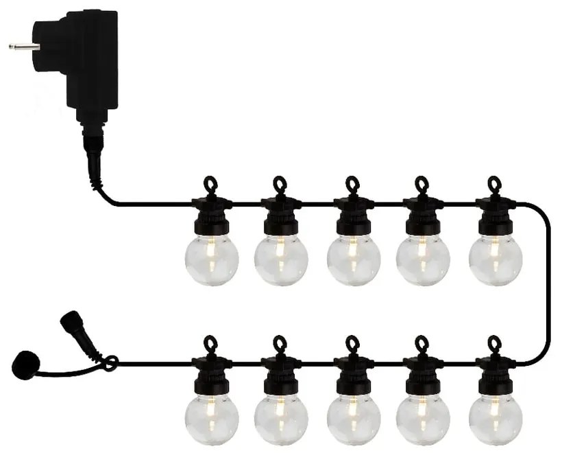 Светлинна верига с 10 броя крушки, дължина 300 cm Lucas Clear – Sirius