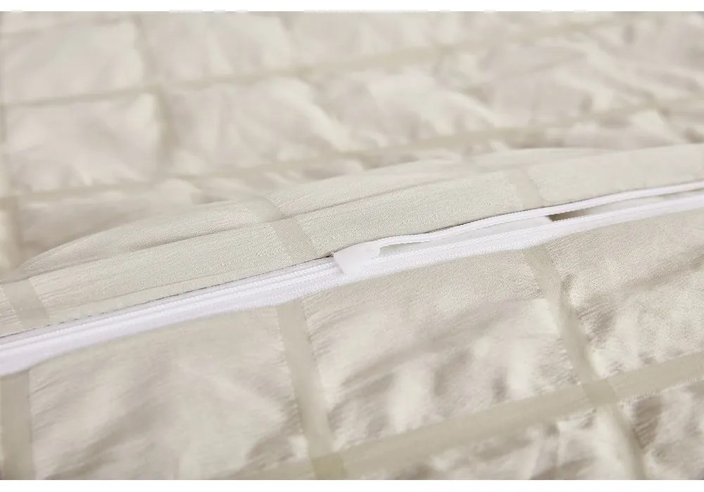 Бежово крепово спално бельо за единично легло 140x200 cm Naomi – My House