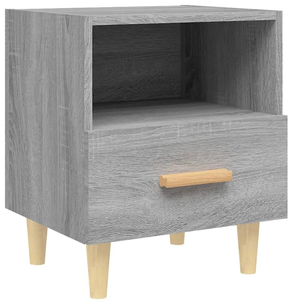 817299 vidaXL Нощно шкафче, сив сонома, 40x35x47 см