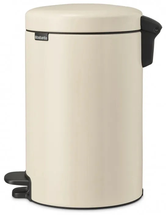 Кош за боклук с педал Brabantia NewIcon 1005531, 12 л, Плавно затваряне, Противоплъзгаща основа, Бежов