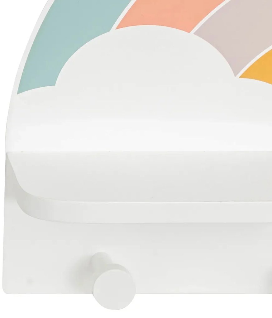 Детска закачалка с рафт atmosphera Rainbow, MDF