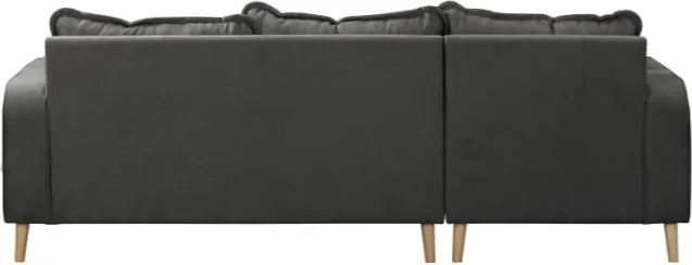 Тъмносив ъглов диван (ляв ъгъл) Beata - Ropez