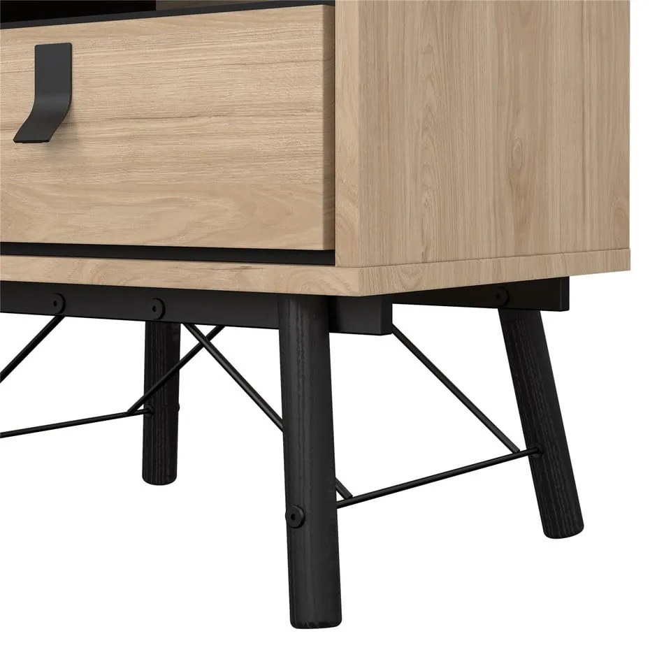 Нощно шкафче в дъбов декор в естествен цвят Ry - Tvilum