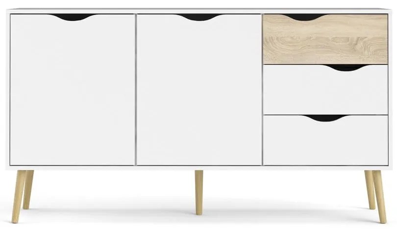 Бял скрин 147x82x39 cm Oslo – Tvilum
