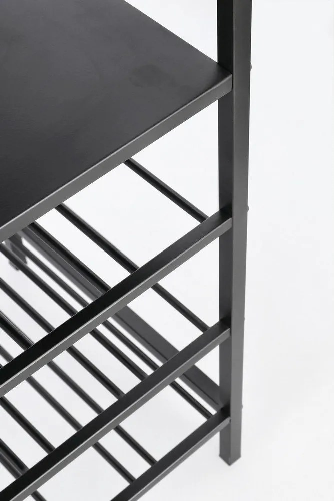 Черен метален шкаф за вино брой бутилки 15, 48,5x84,5x34 cm Isaac – Yes Everyday