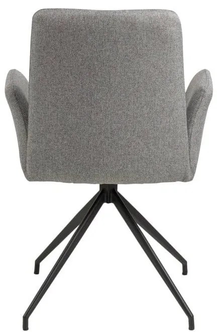 Сив тапициран трапезен стол с подлакътници Naya – Actona