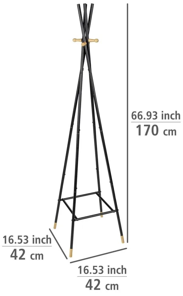 Черна метална закачалка Loft - Wenko