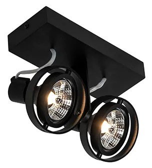 Модерен прожектор черен 2-светлина - Master 70