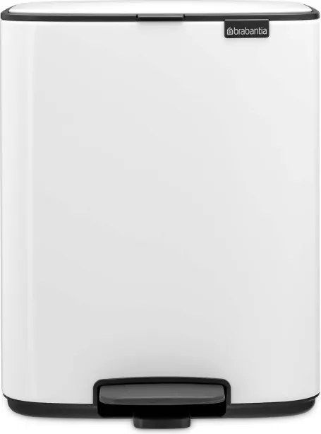 Кош за боклук Brabantia Bo Pedal 1010119, 12 л, Леко затваряне, Противоплъзгаща основа, Бял