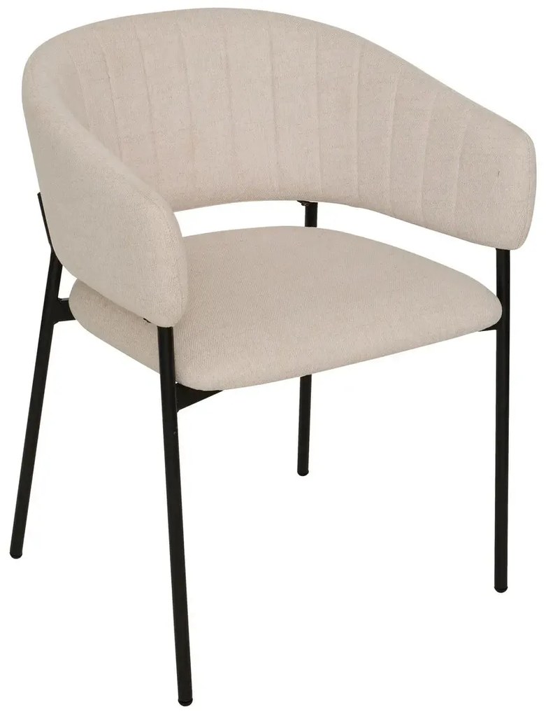 Трапезен стол с подлакътници atmosphera Solea, Корд - Бежов