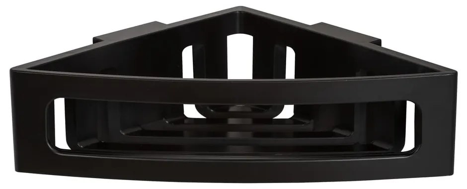 Черен ъглов самоносещ пластмасов рафт за баня Bralia - Wenko