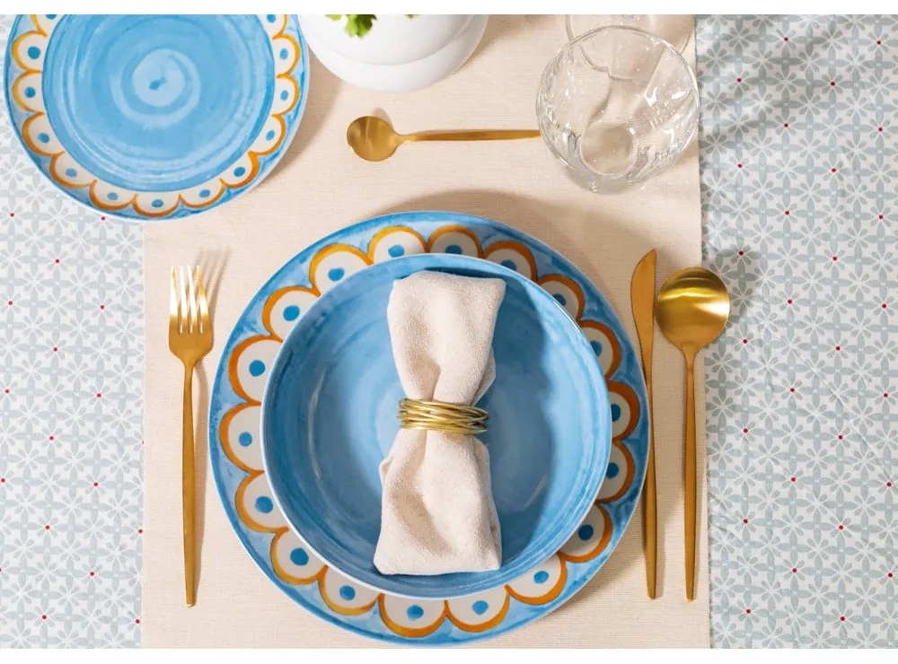 Светлосини порцеланови чинии в комплект от 6 бр. ø 27 cm Tangeri blue – Villa Altachiara