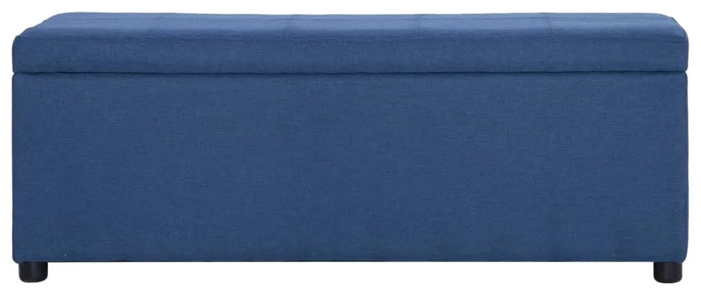 281321 vidaXL Пейка с отделение за съхранение, 116 см, синя, полиестер