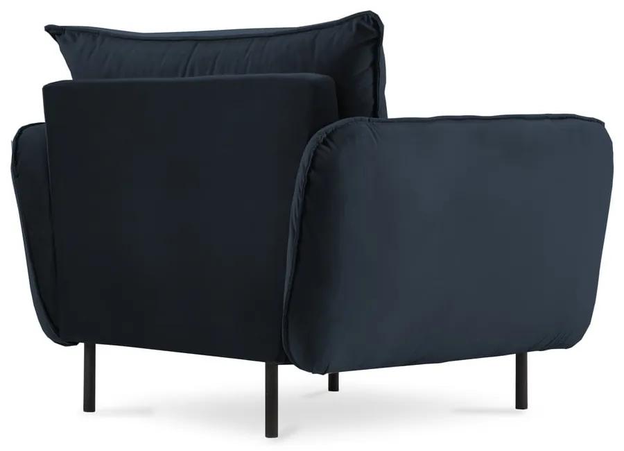 Тъмносиньо кадифено кресло Vienna - Cosmopolitan Design