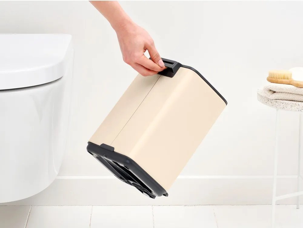Бежово стоманено кошче за боклук с педал 4 l Bo – Brabantia