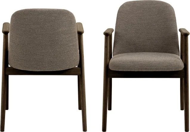 РОДЭРИЦ Кафяво Таупе (Монза 40)/рамка от лакиран опушен дъб (цвят орех) - ДЪРВЕН СТОЛ БУКЛЕ ЗА ВСЕКИДНЕВНА ТРАПЕЗАРИЯ КУХНЯ