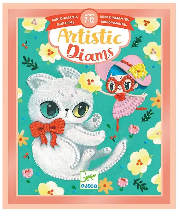 Djeco - Комплект направи картини с цветни камъчета DJ09434