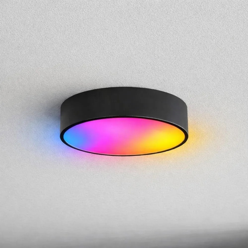 Brilagi - LED RGBW димируемо таванно осветително тяло за баня CLARE 2xE27/9W/230V IP54 Wi-Fi черно