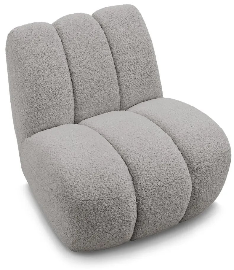 Светлосиво кресло от прежда с примки от букле Janissaire – Bobochic Paris