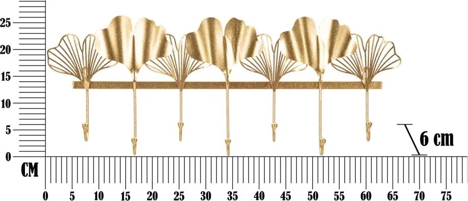 Закачалка за стена в златисто Leaves Leaf - Mauro Ferretti