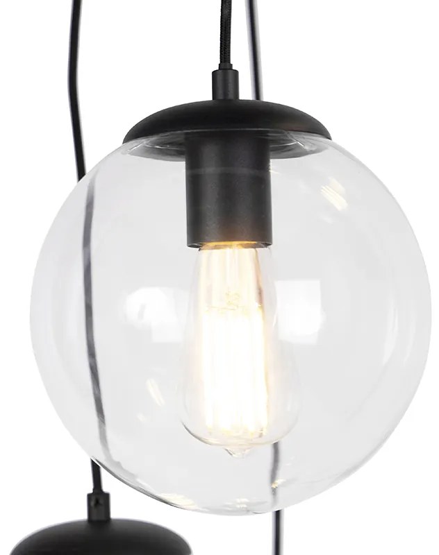 Интелигентен висящ аплик черен 7-светлина с Wi-Fi ST64 - Pallon