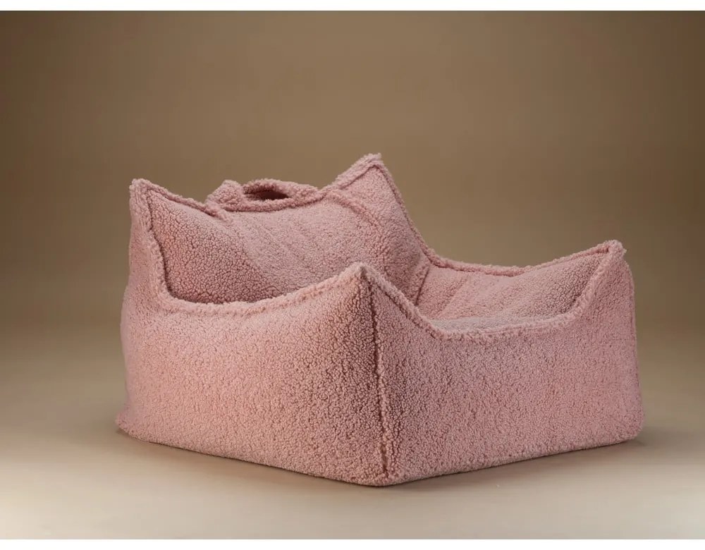 Розов детски пуф от букле Chair – Wigiwama