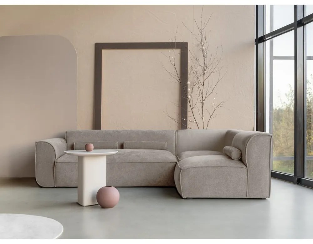 Бежов ъглов диван (десен ъгъл) Flex Felix – Miuform