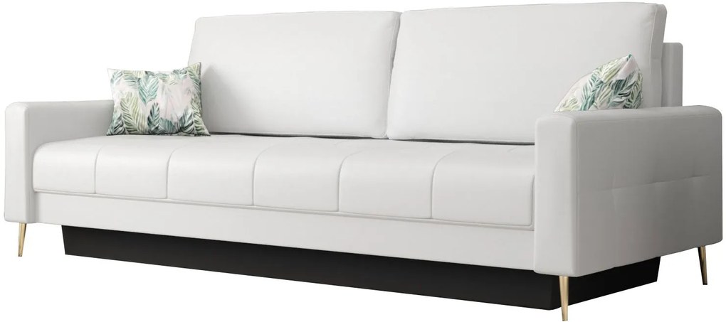 Разтегателен диван Sopi Eco LTHR - бял