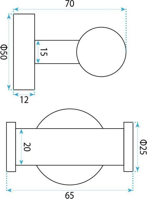 Двойна закачалка 6612 Modern Copper Brush